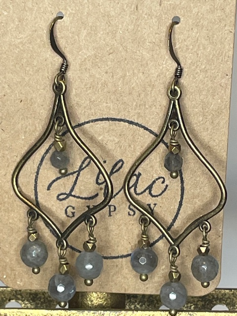 Labradorite Chandelier Earrings