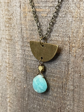 Load image into Gallery viewer, Amazonite Crescent Necklace
