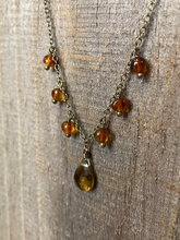 Load image into Gallery viewer, Beer Quartz &amp; Baltic Amber Necklace
