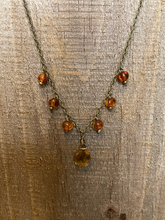 Load image into Gallery viewer, Beer Quartz &amp; Baltic Amber Necklace
