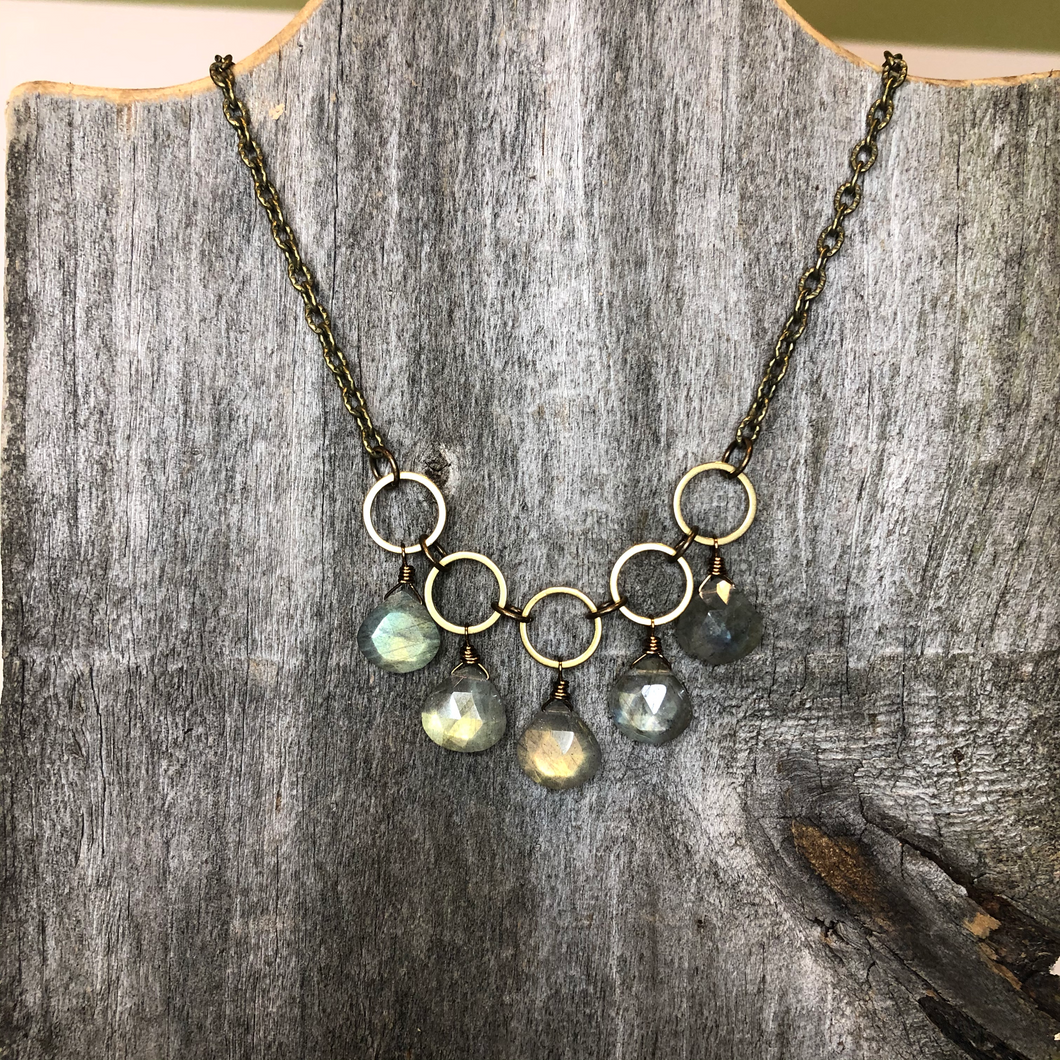 Christina Labradorite Circle Necklace