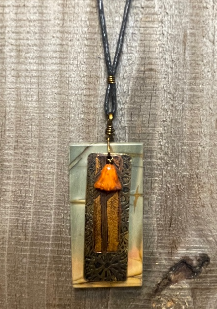 Jasper & Mixed Metal Pendant