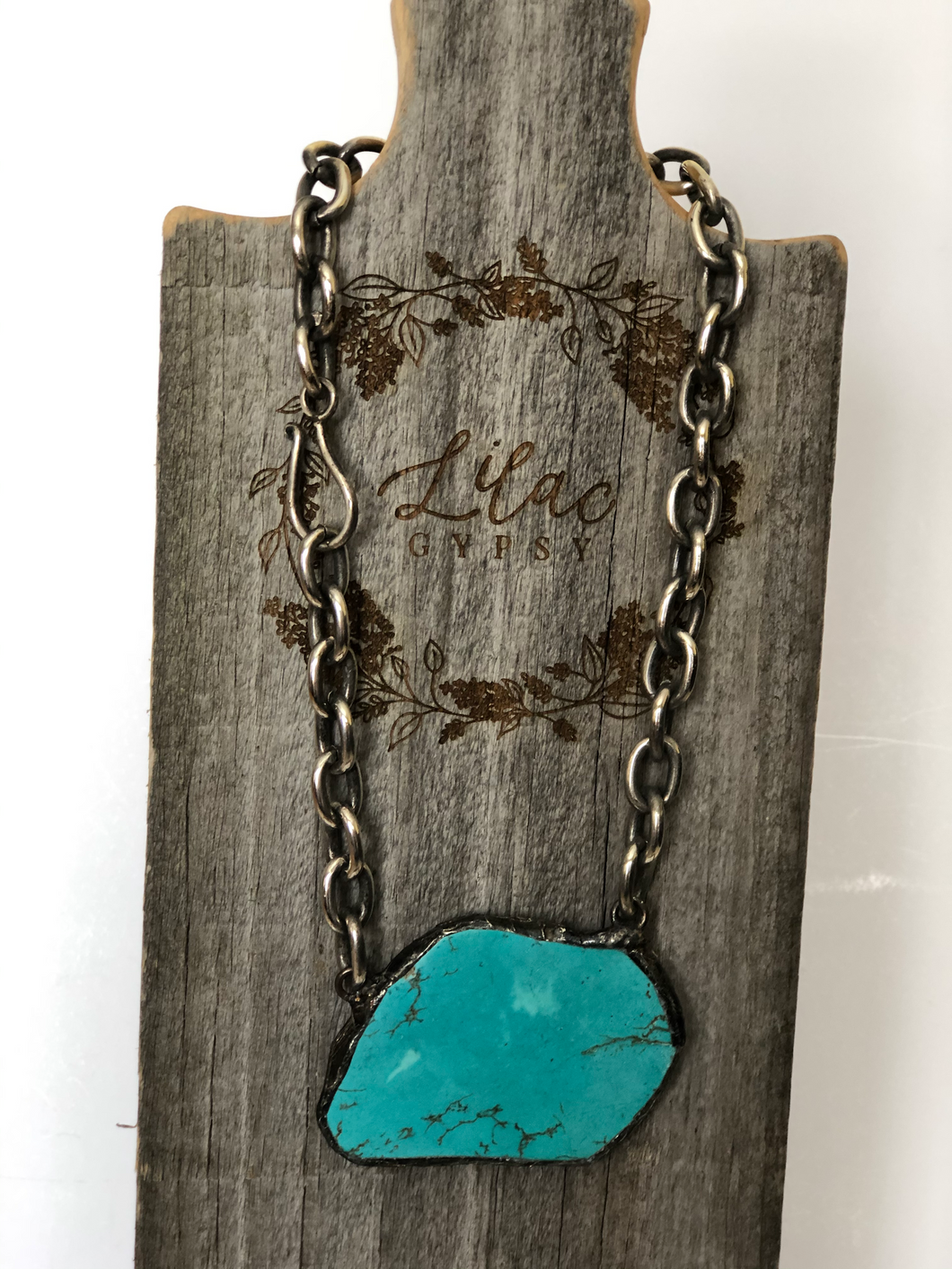 Vintage Slab Turquoise deals Necklace