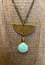 Load image into Gallery viewer, Amazonite Crescent Necklace
