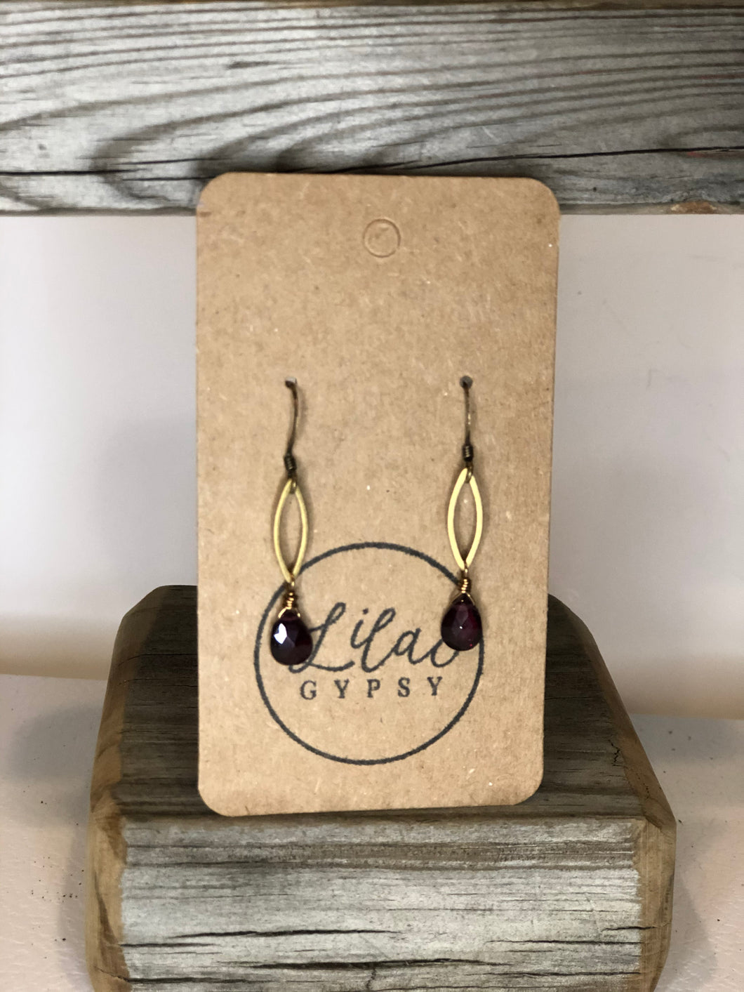 Red Wine Garnet Earrings