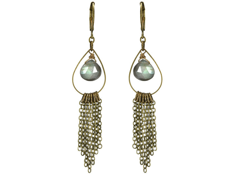 Fringe Benefits Labradorite Earrings